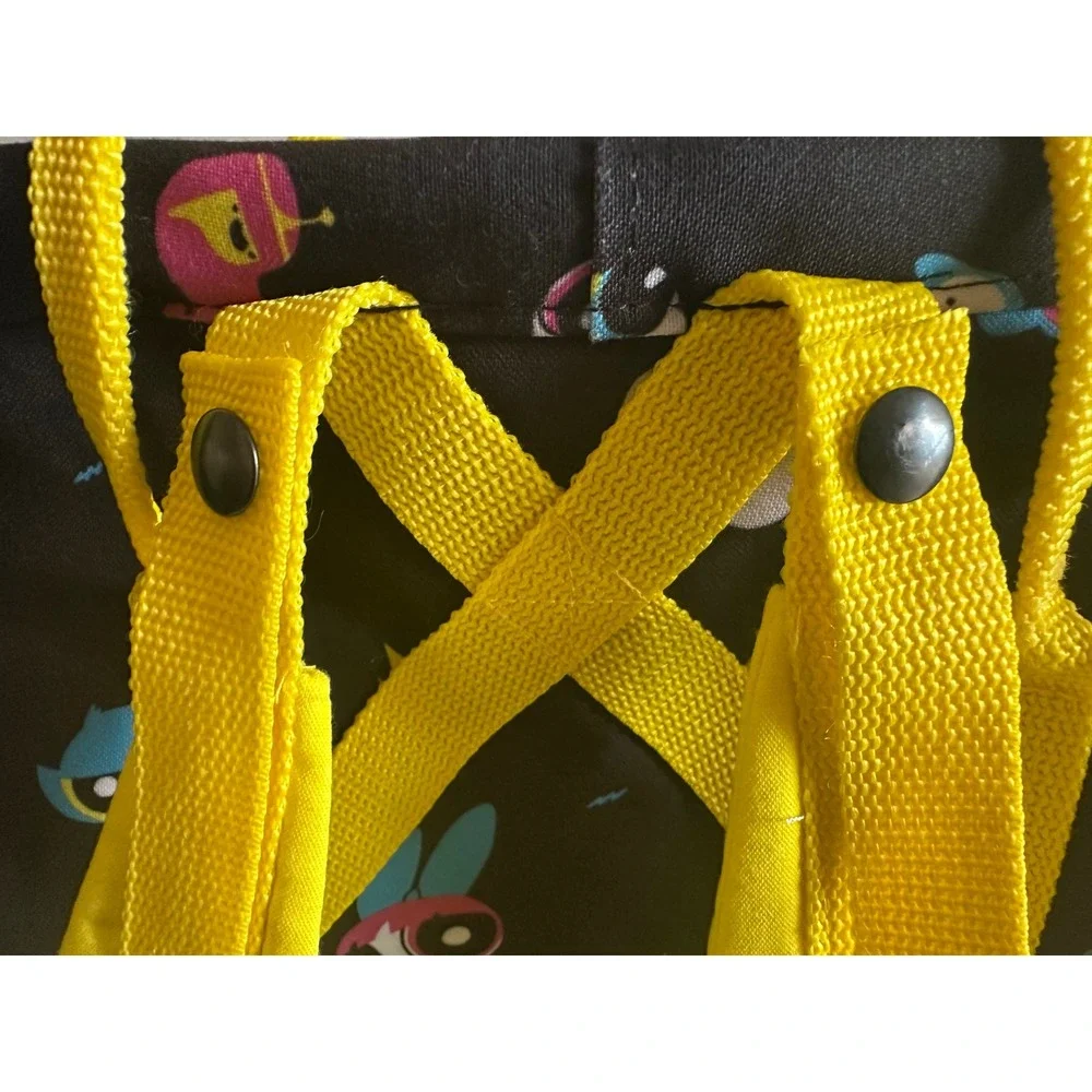 Cartoon Network Powerpuff Girls Backpack Black Yellow Patterned Kids School Bag - Picture 11 of 12